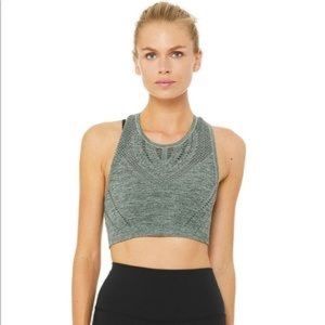 Alo Yoga Crop Top Hunter Green